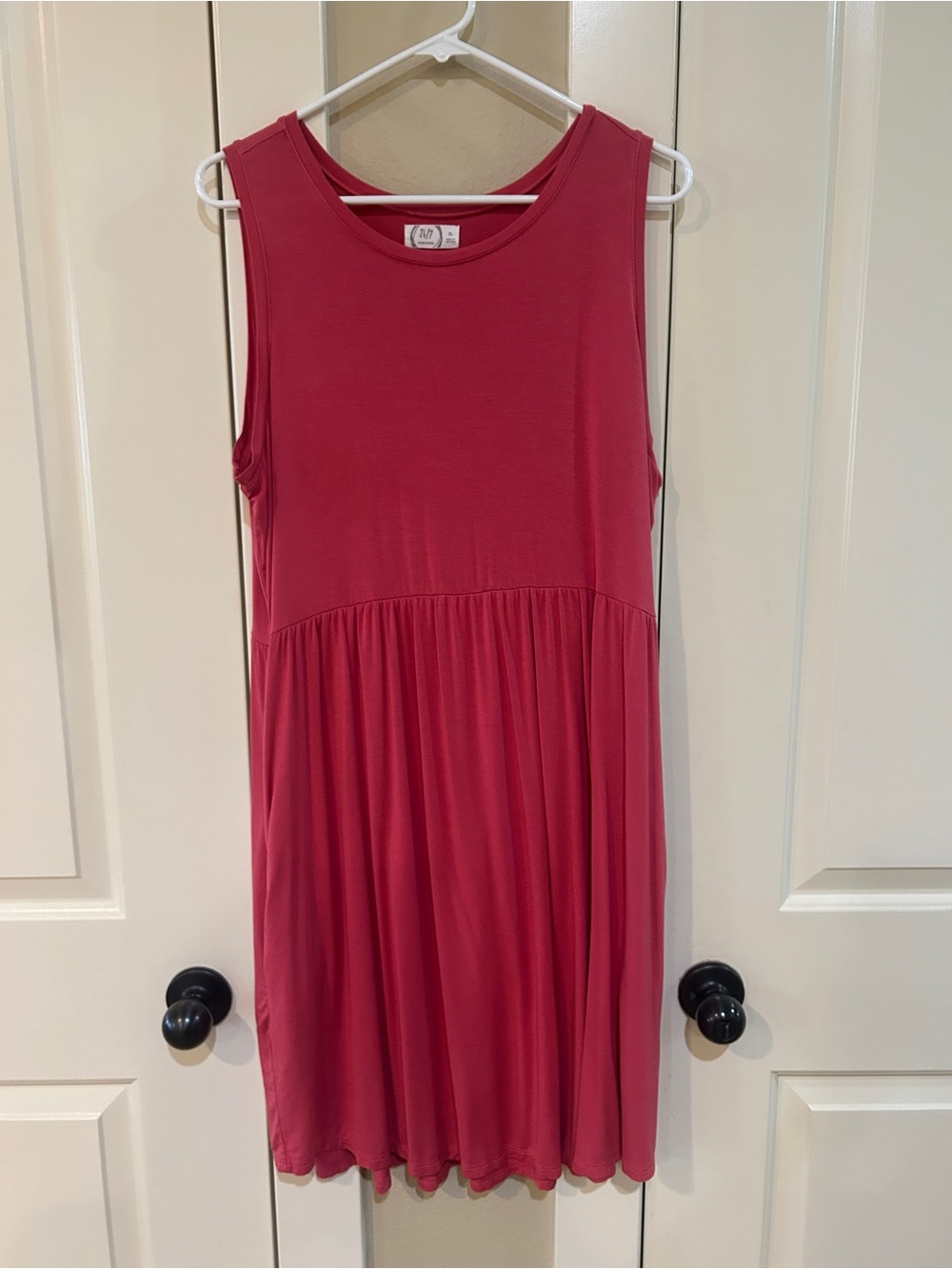 Maurices 24/7 Raspberry Pink Sleeveless Midi Dress